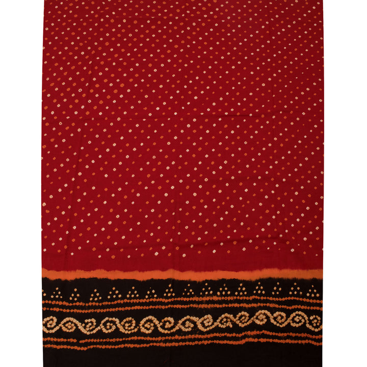 Handcrafted Bandhani Cambric Cotton Kurta Material 10054244