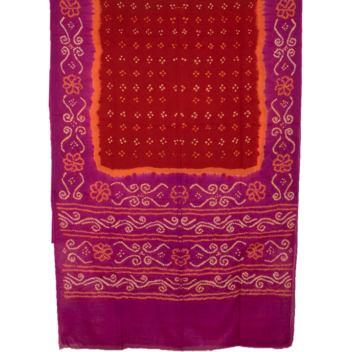 Handcrafted Bandhani Mulmul Cotton Saree 10055019