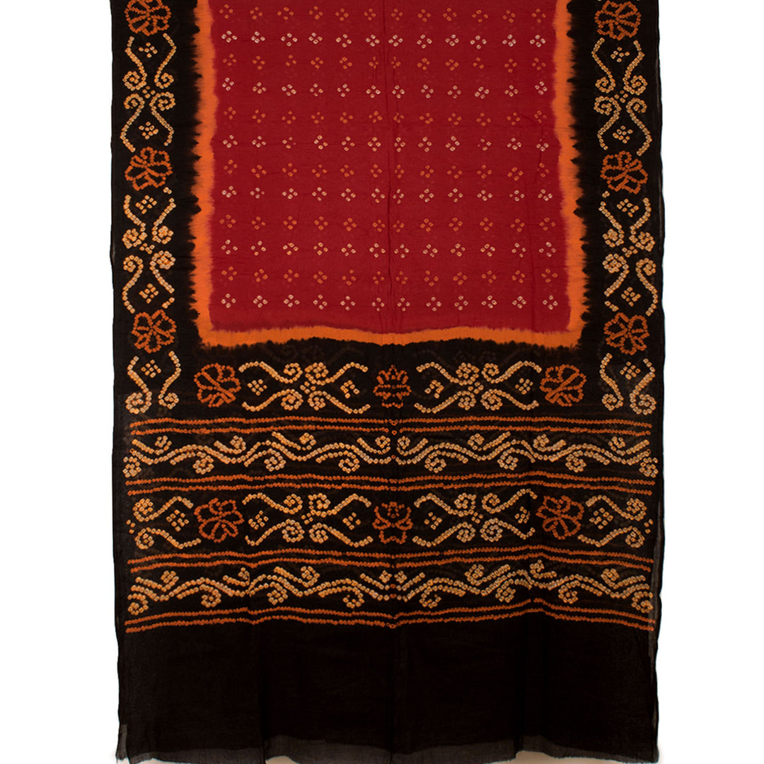Handcrafted Bandhani Mulmul Cotton Saree 10055021