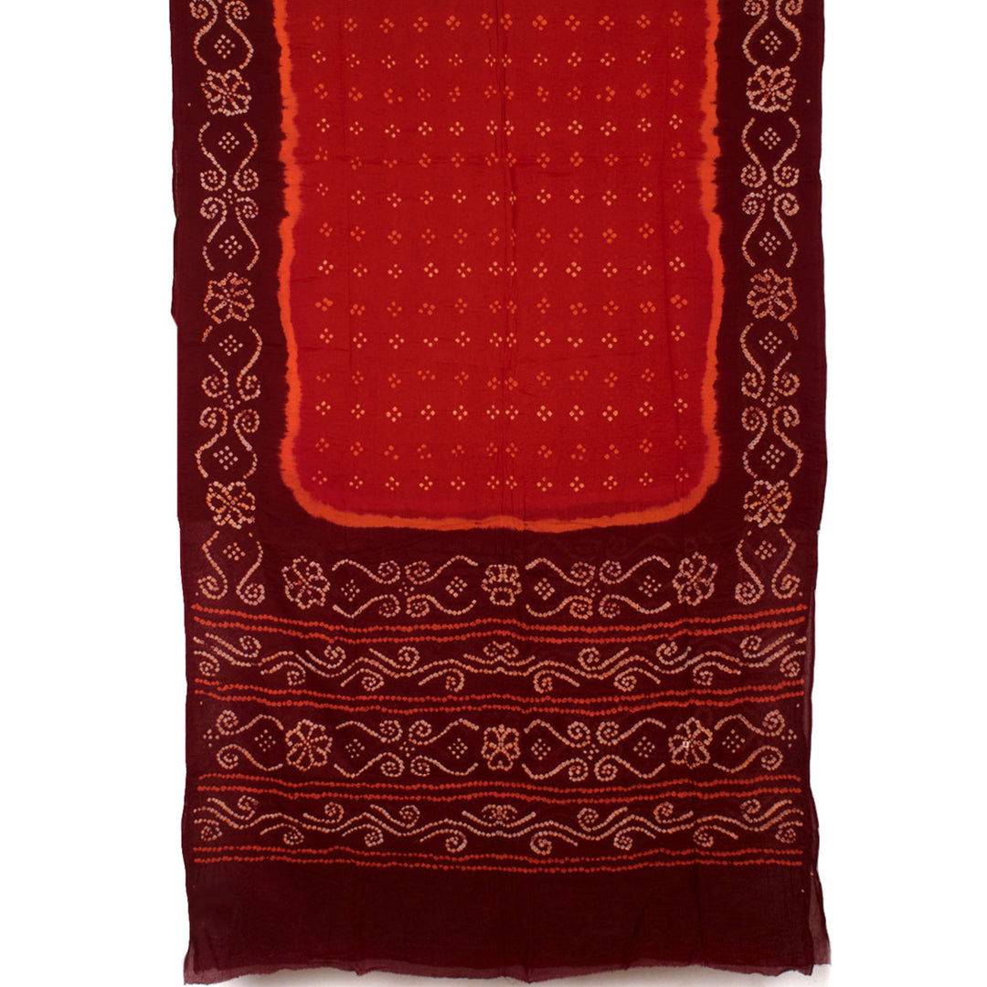 Handcrafted Bandhani Mulmul Cotton Saree 10055023