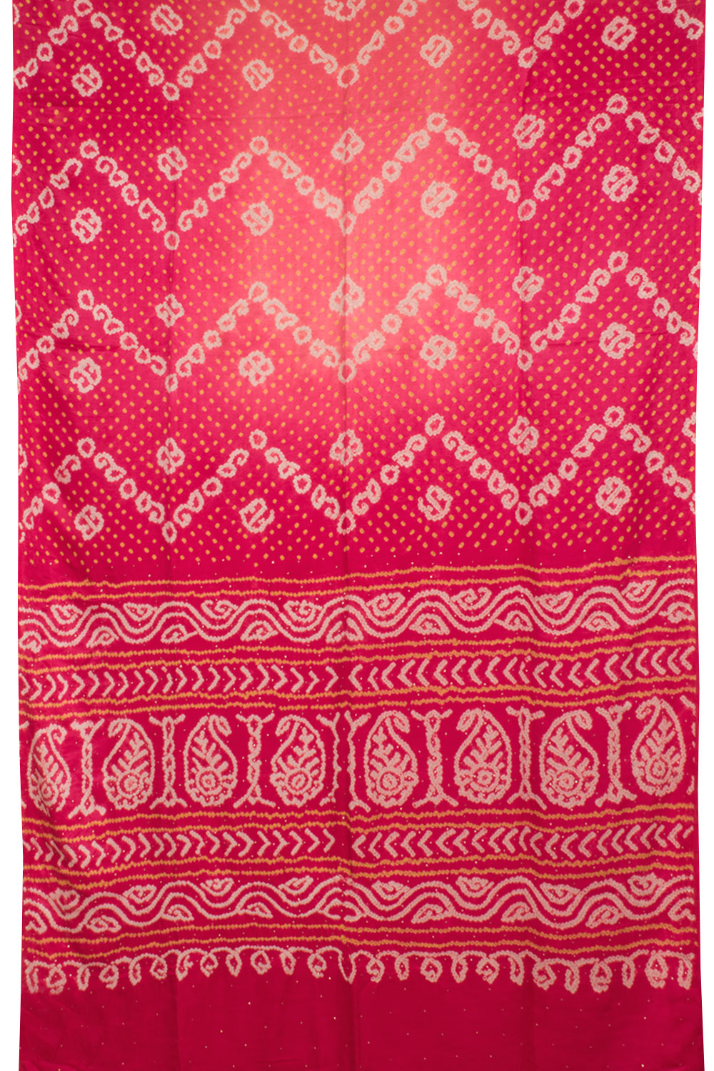 Handcrafted Bandhani Gajji Silk Saree 10059048