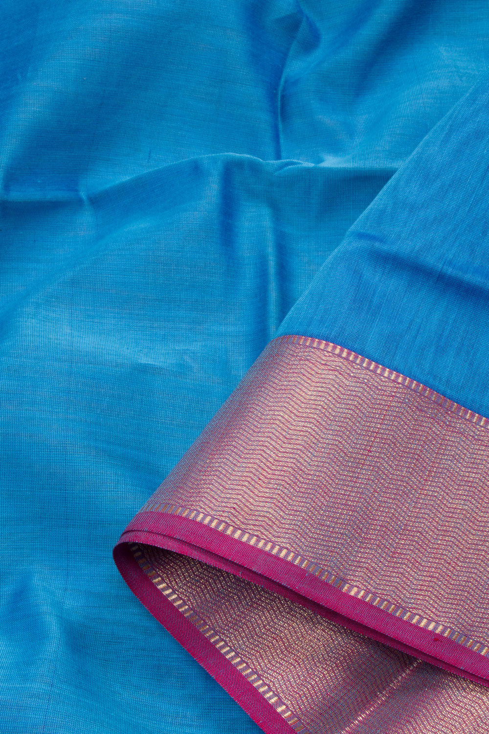 Blue Maheshwari Silk Cotton 2 pc Salwar Suit Material 10062198