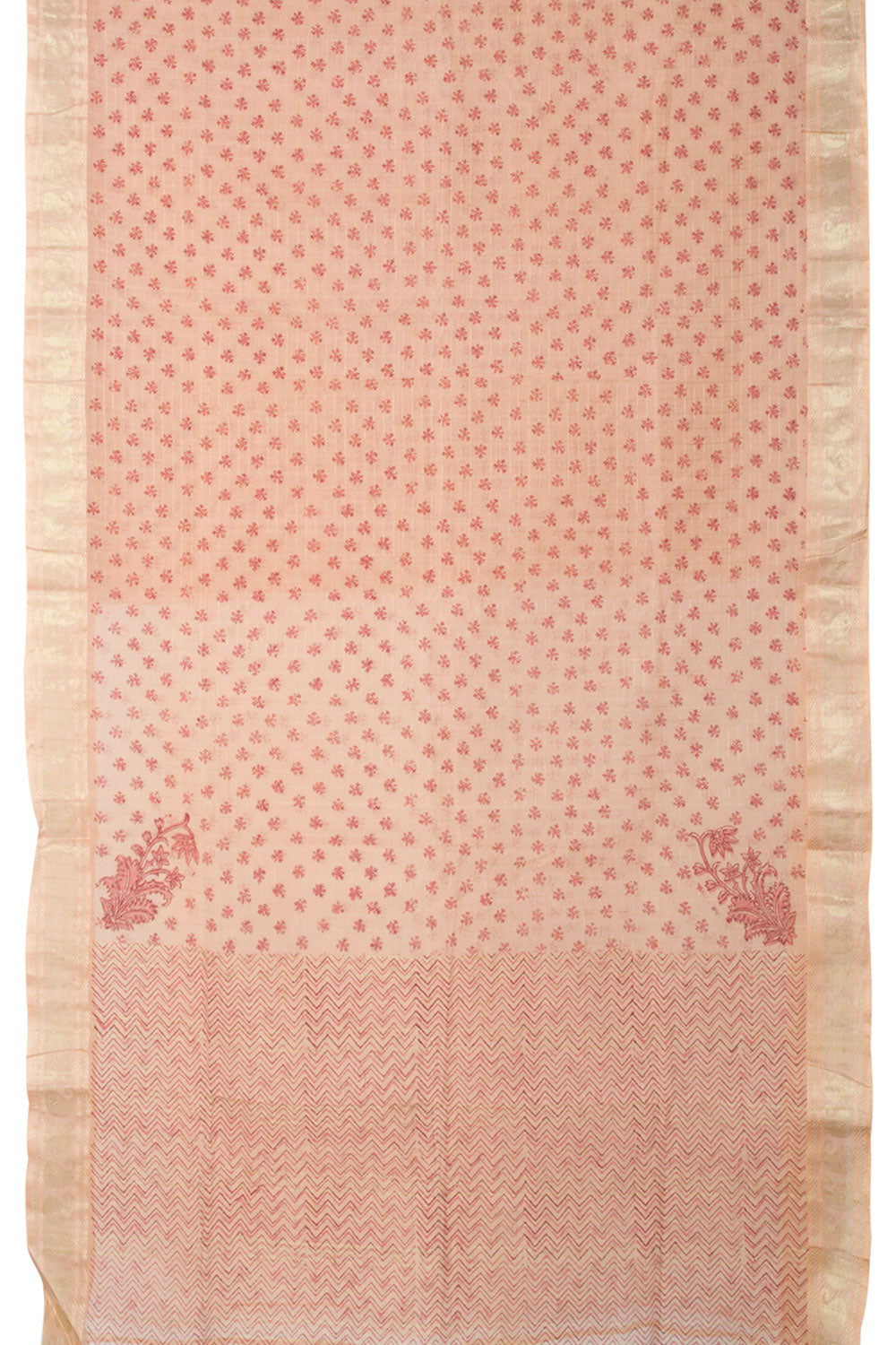 Hand Block Printed Cotton Saree 10060368