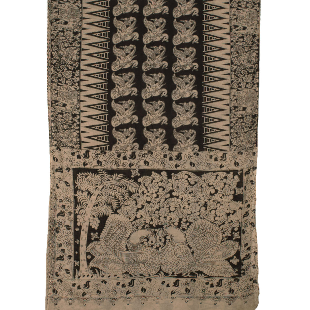 Handcrafted Printed Kalamkari Cotton Saree 10054755
