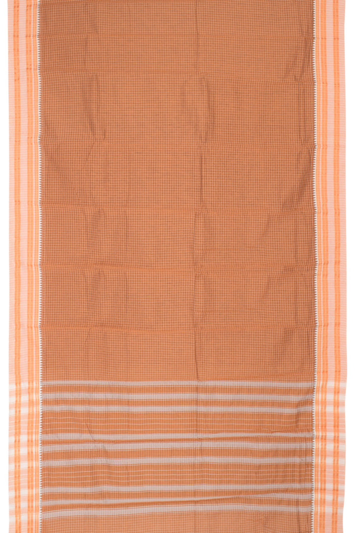 Brown Handloom Narayanpet Cotton Saree 10059577
