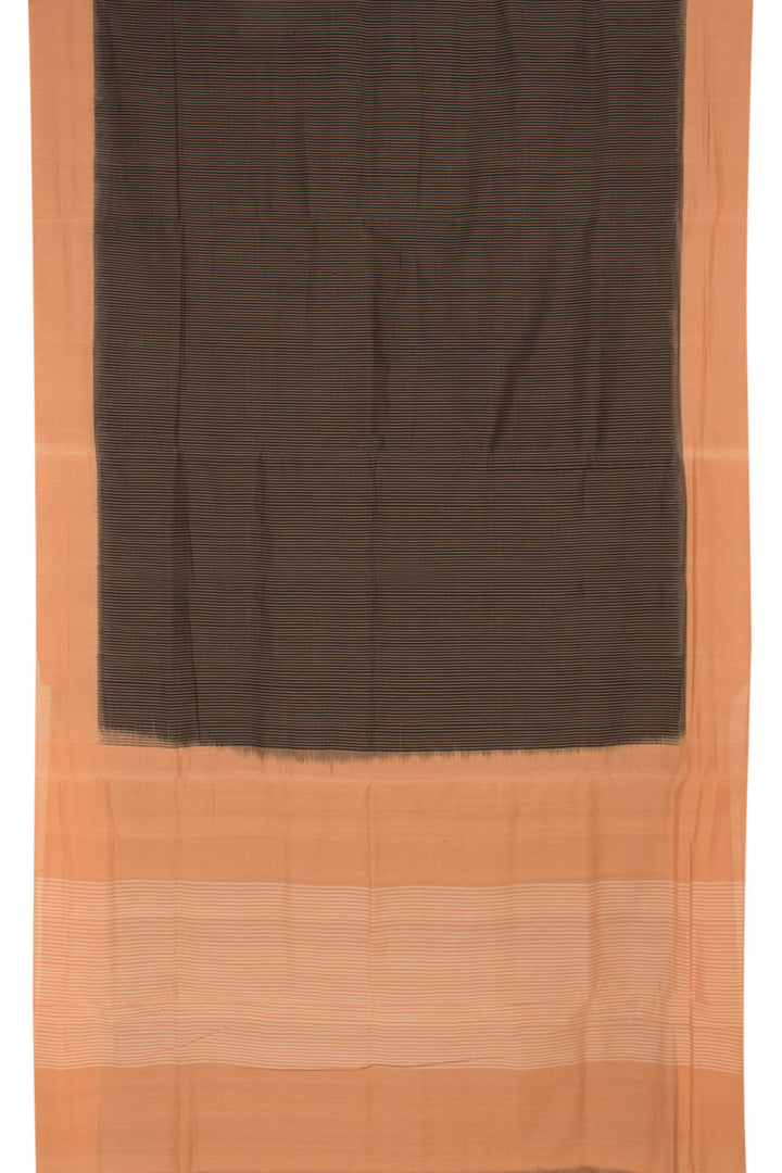 Black Handloom Ikat Cotton Saree 10059583
