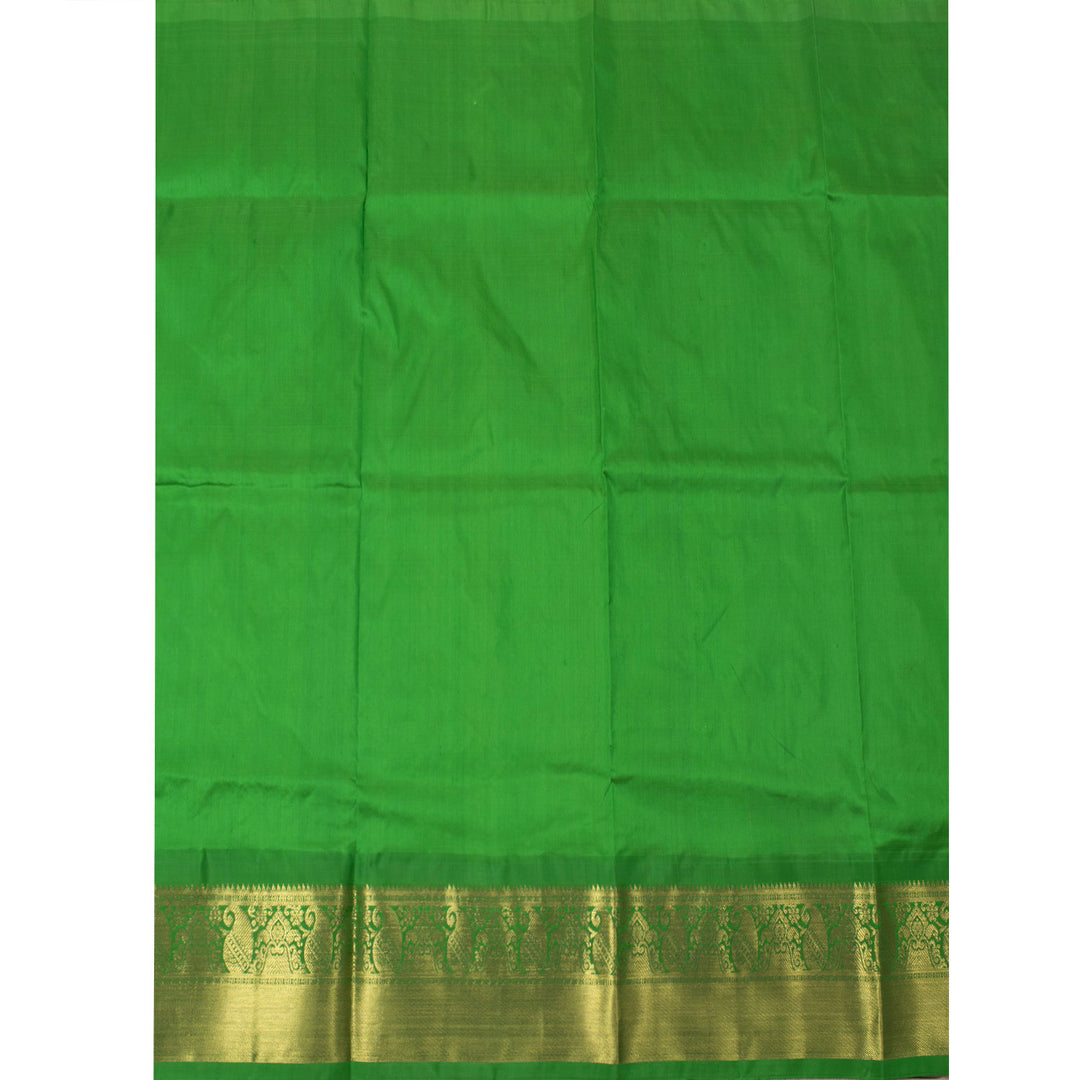 5 to 9 Year Size Pure Zari Kanchipuram Pattu Pavadai Material 10054673