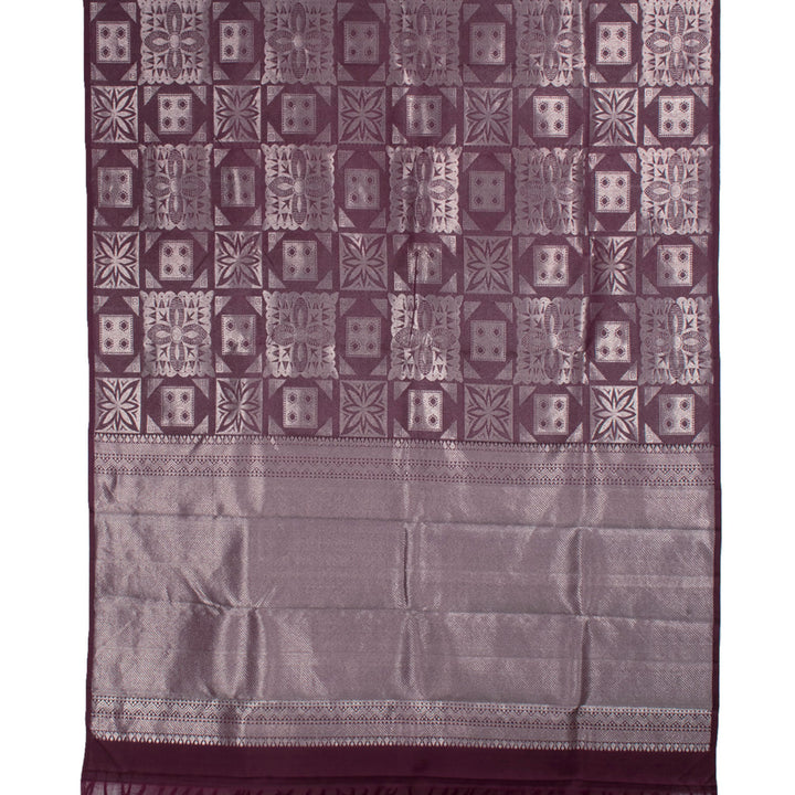 Handloom Pure Zari Borderless Jacquard Kanjivaram Silk Saree 10057045