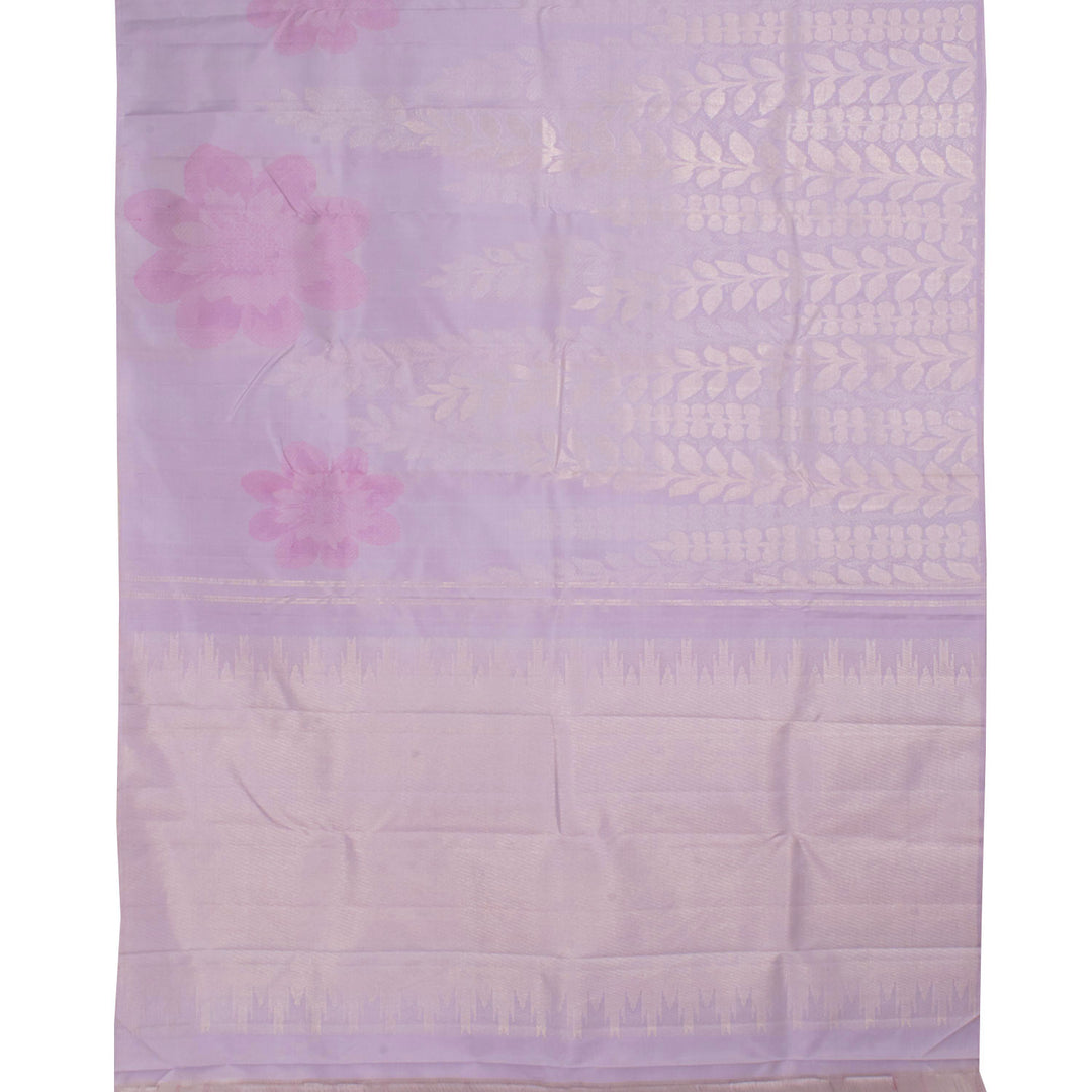 Handloom Pure Zari Borderless Jacquard Kanjivaram Silk Saree 10057046