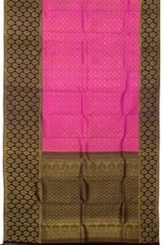 Hot Pink Pure Zari Korvai Kanjivaram Silk Saree 10058734