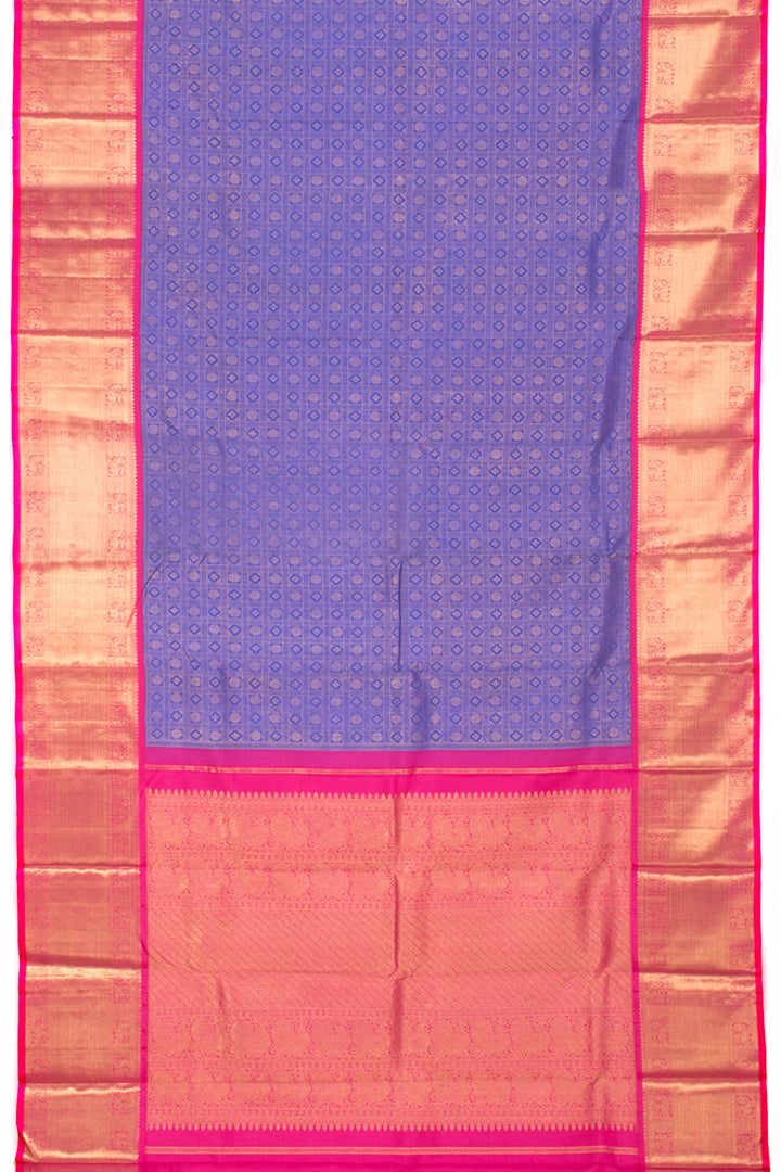Pure Zari Bridal Korvai Jacquard Kanjivaram Silk Saree 10058739