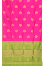 Hot Pink Pure Zari Borderless Kanjivaram Silk Saree 10059194