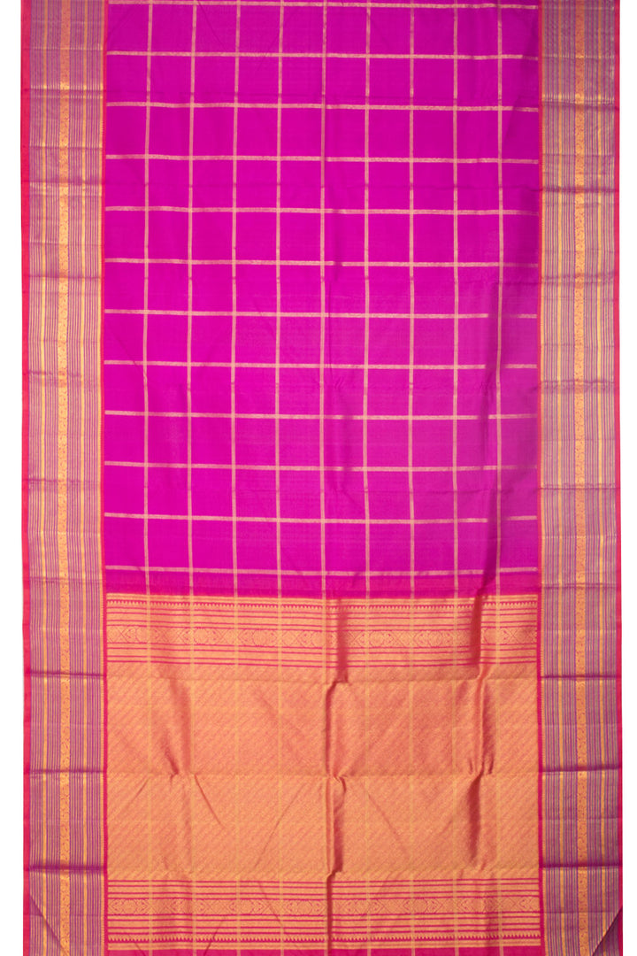 Majenta Pure Zari Kanjivaram Silk Saree 10060001