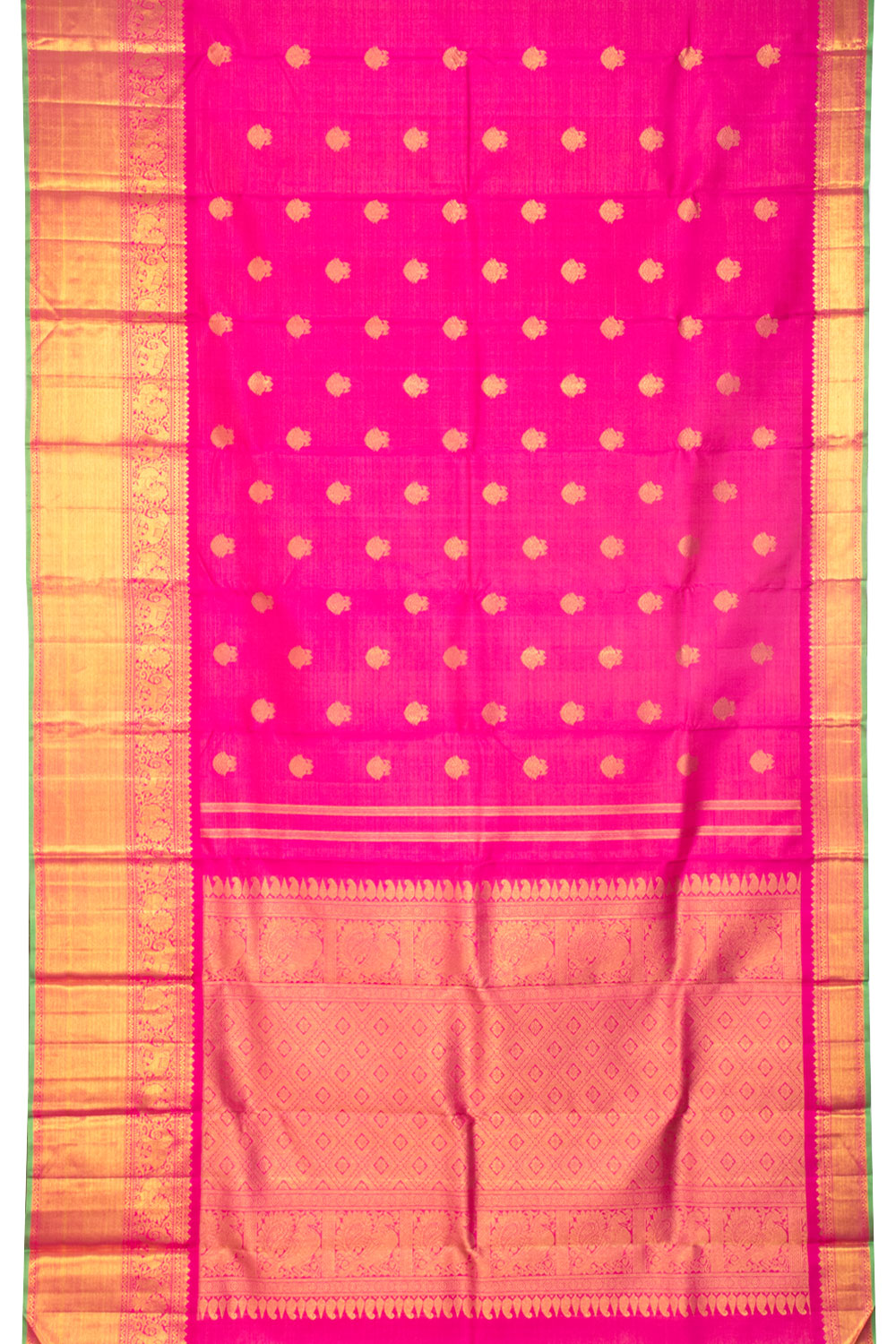 Bright Pink Vaira Oosi Kanjivaram Silk Saree 10060008