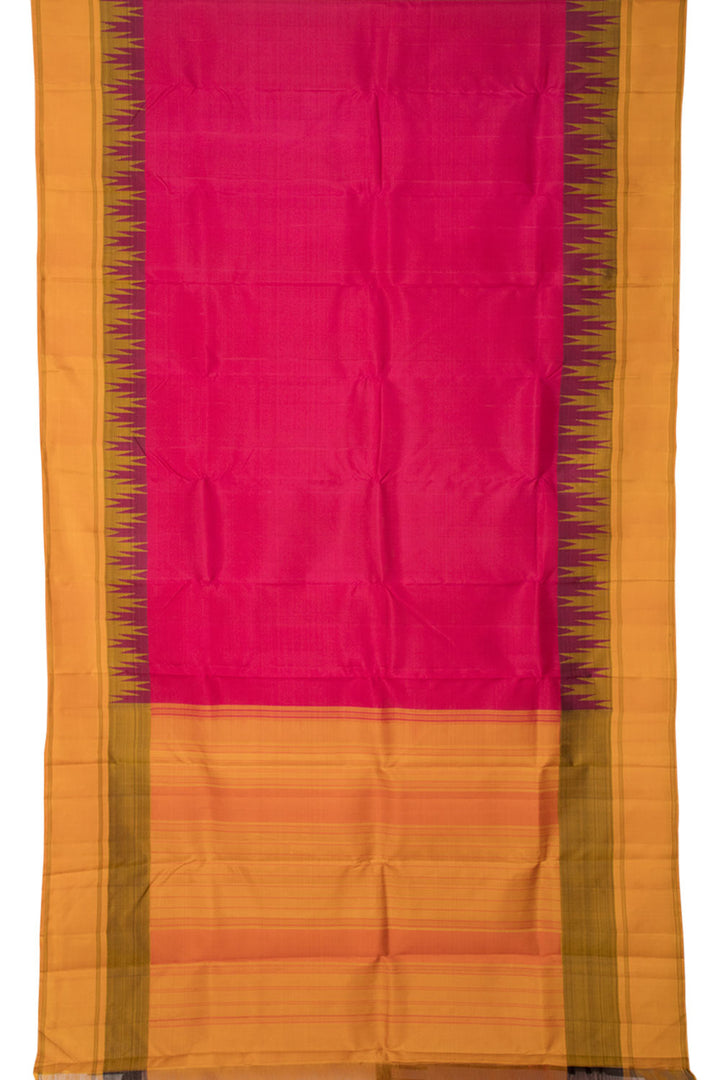 Crimson Magenta Korvai Kanjivaram Silk Saree 10060017