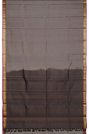 Grey Handloom Pure Zari Kanjivaram Silk Saree 10060046