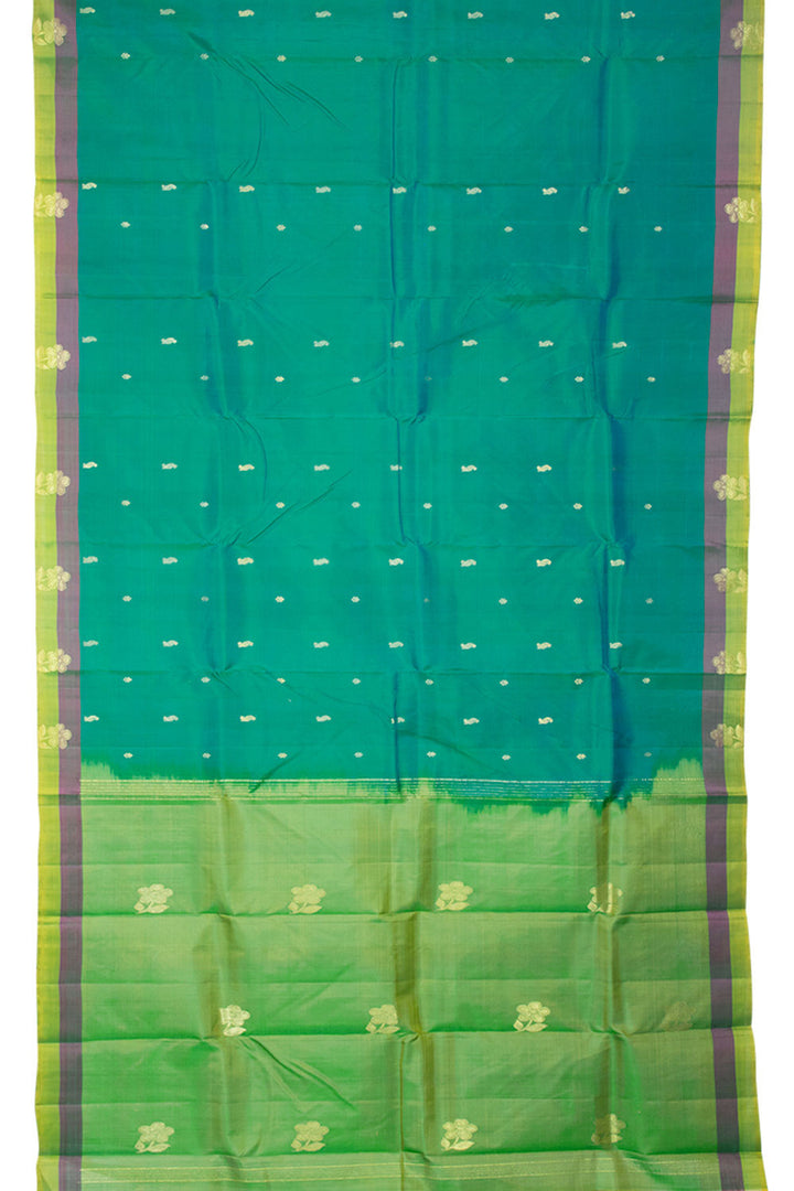 Shamrock Green Handloom Pure Zari Kanjivaram Silk Saree 10060091