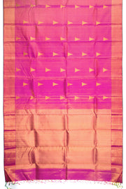 Fuchsia Pink Pure Zari Kanjivaram Tissue Silk Saree 10061456
