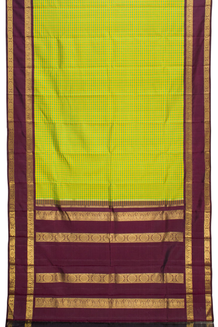Green Handloom Pure Zari Korvai Kanjivaram Silk Saree 10061510