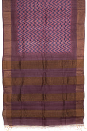 Hand Block Printed Tussar Silk Saree 10059322