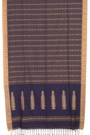 Navy Blue Bengal Cotton Saree 10059327