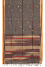 Elephant Grey Bengal Cotton Saree 10059330