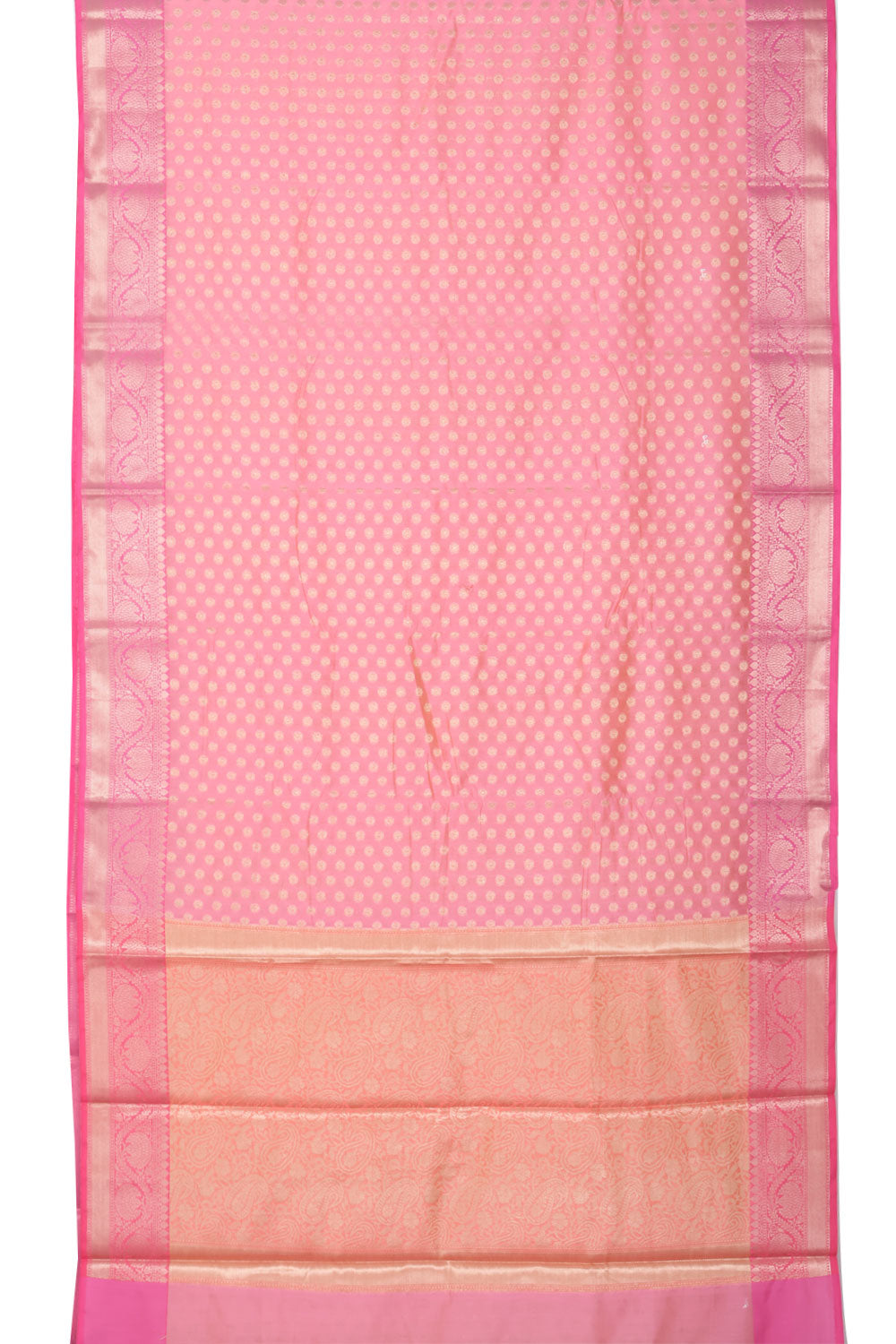 Pink Handloom Banarasi Cotton Saree 10060605