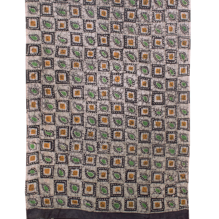 Batik Printed Soft Silk Saree 10055759