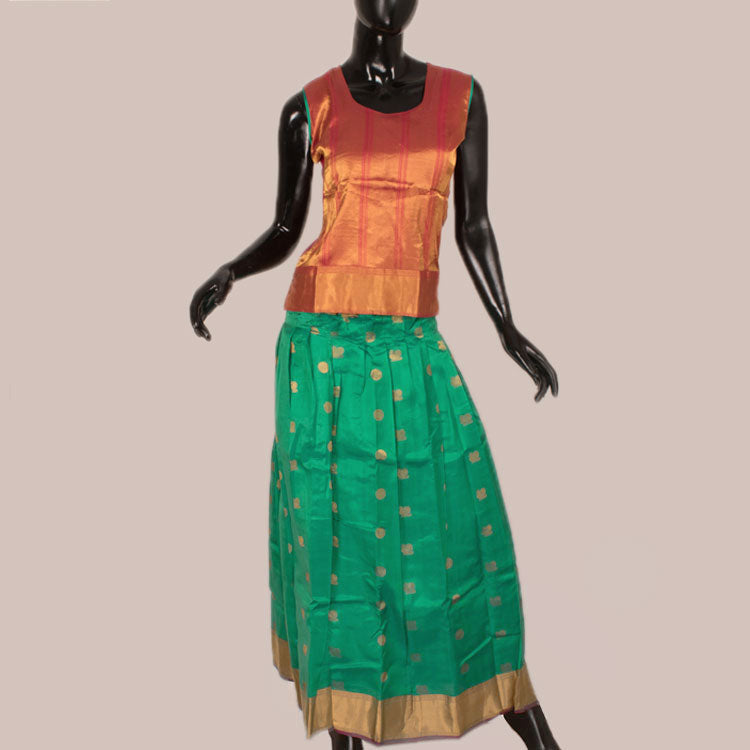 11 to 15 Yrs Size Pure Silk Kanchipuram Pattu Pavadai 10052914