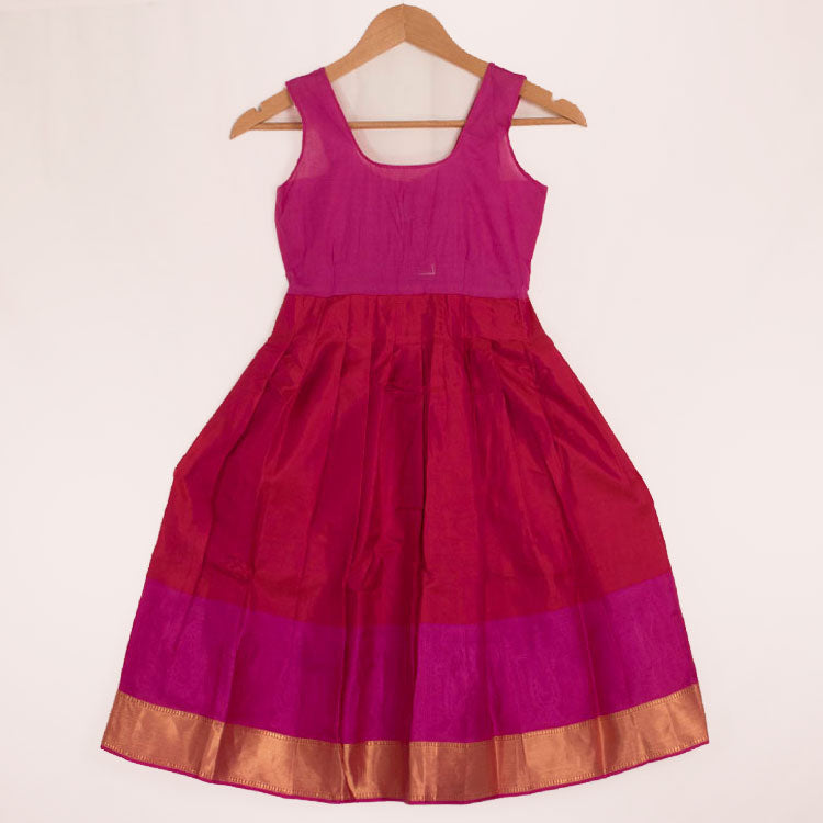 1 to 5 Yrs Size Pure Silk Kanchipuram Pattu Pavadai 10052948