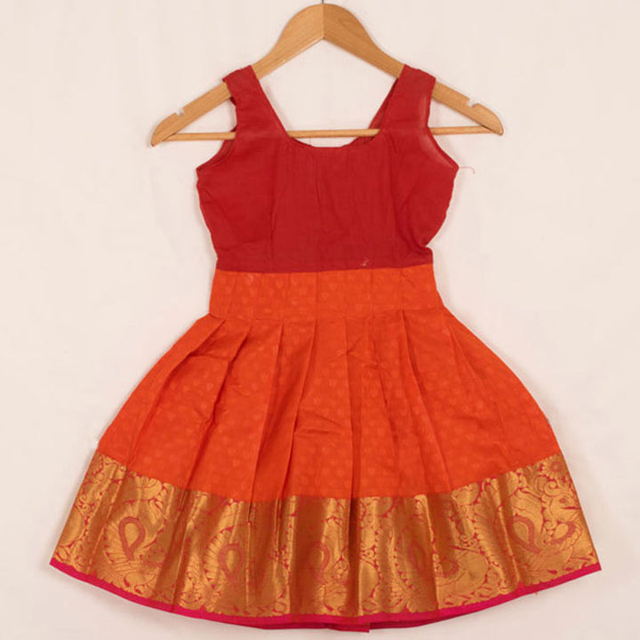 1 to 5 Yrs Size Pure Silk Kanchipuram Pattu Pavadai 10052954