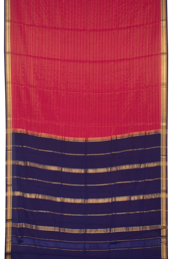 Magenta Mysore Crepe Silk Saree 10059450