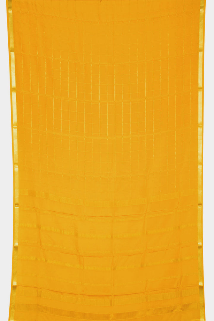 Chrome Yellow Mysore Crepe Silk Saree 10060231