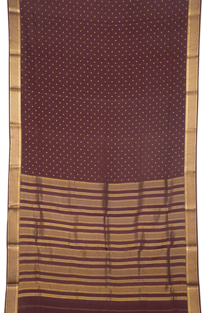Pantone Brown Mysore Crepe Silk Saree 10060233