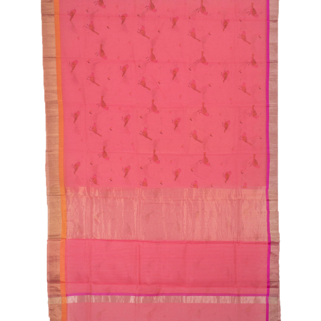 Printed Handloom Chanderi Silk Cotton Saree 10054811