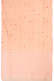 Pastel Peach Handloom Chanderi Saree 10059681