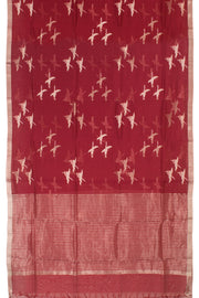 Rosewood Handloom Chanderi Silk Cotton Saree 10059682