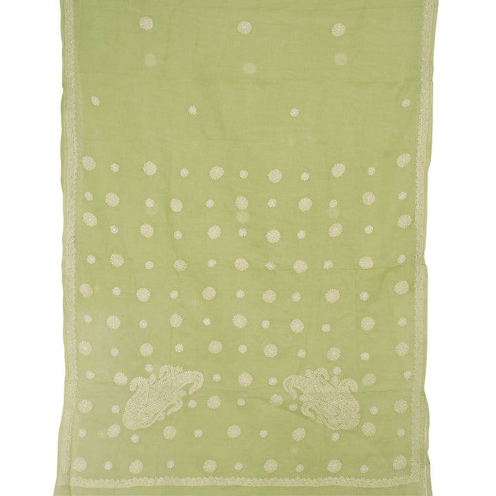Chikankari Embroidered Cotton Saree 10055259