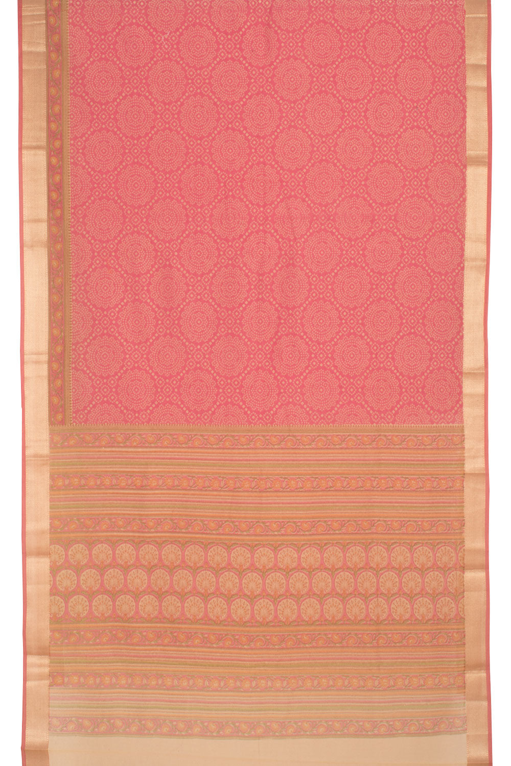 Hand Block Printed Silk Cotton Saree 10059298