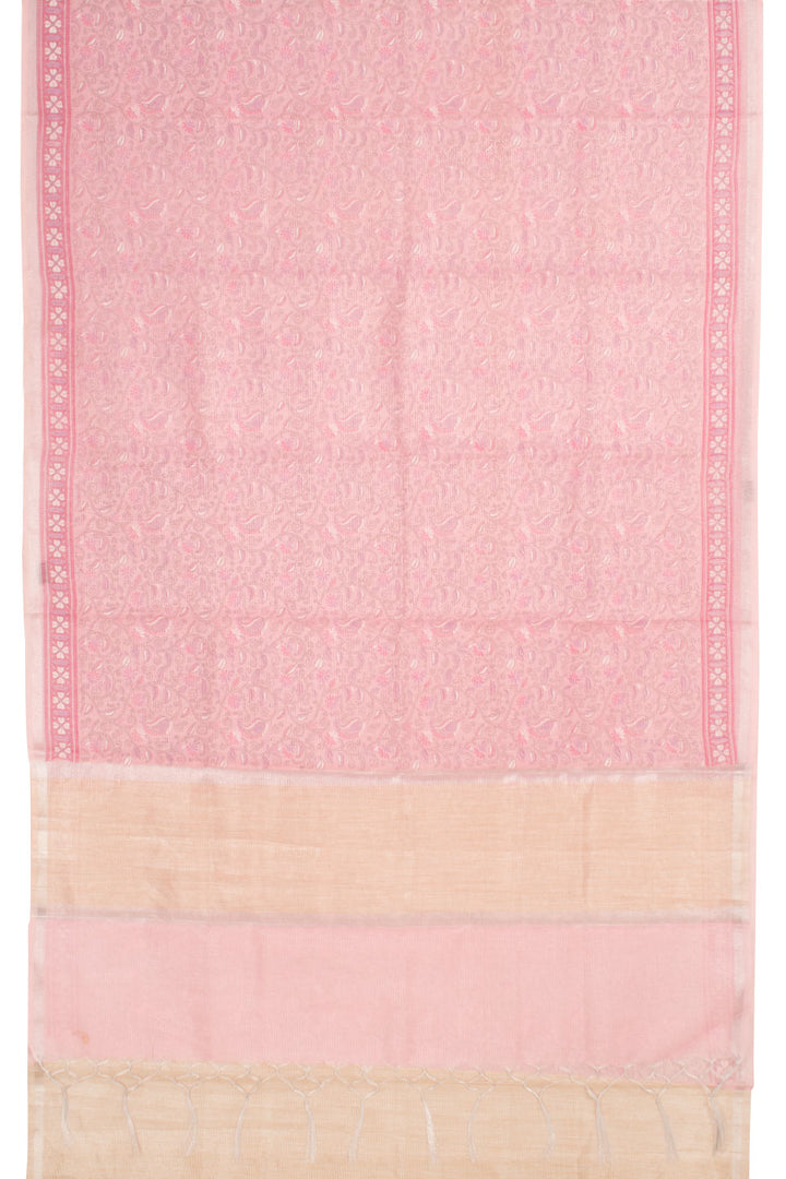 Hand Block Printed Silk Cotton Saree 10059300