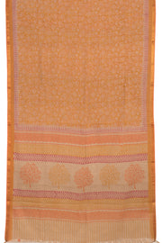 Hand Block Printed Khadi Cotton Saree 10059306