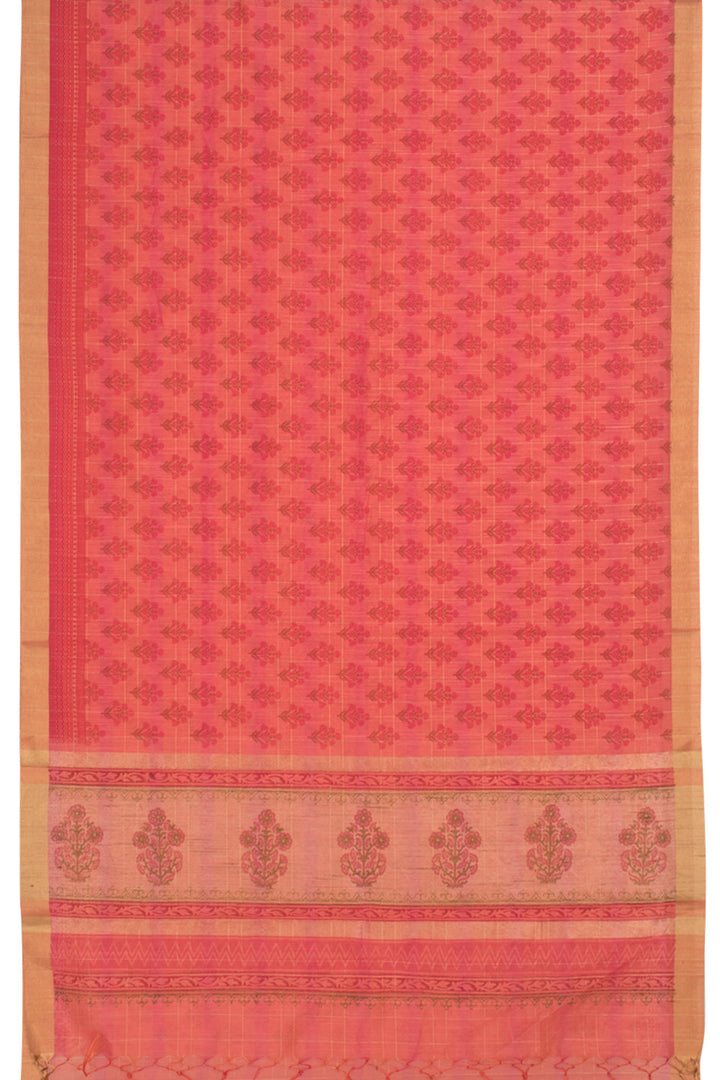 Hand Block Printed Silk Cotton Saree 10059303