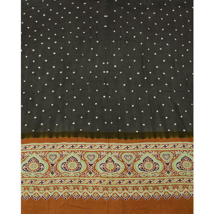 Hand Block Printed Bandhani Cotton Salwar Suit Material 10055029