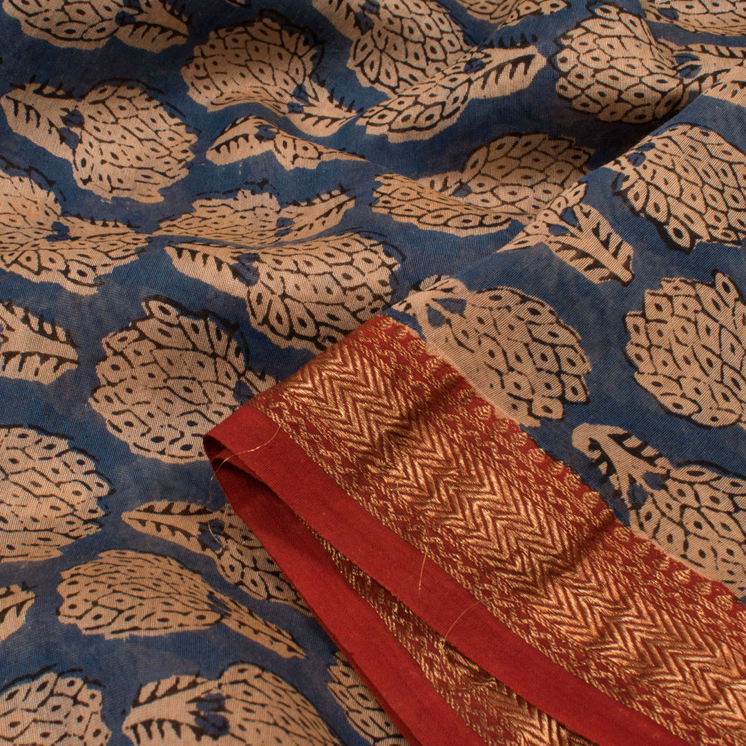 Hand Block Printed Silk Cotton Salwar Suit Material 10055041