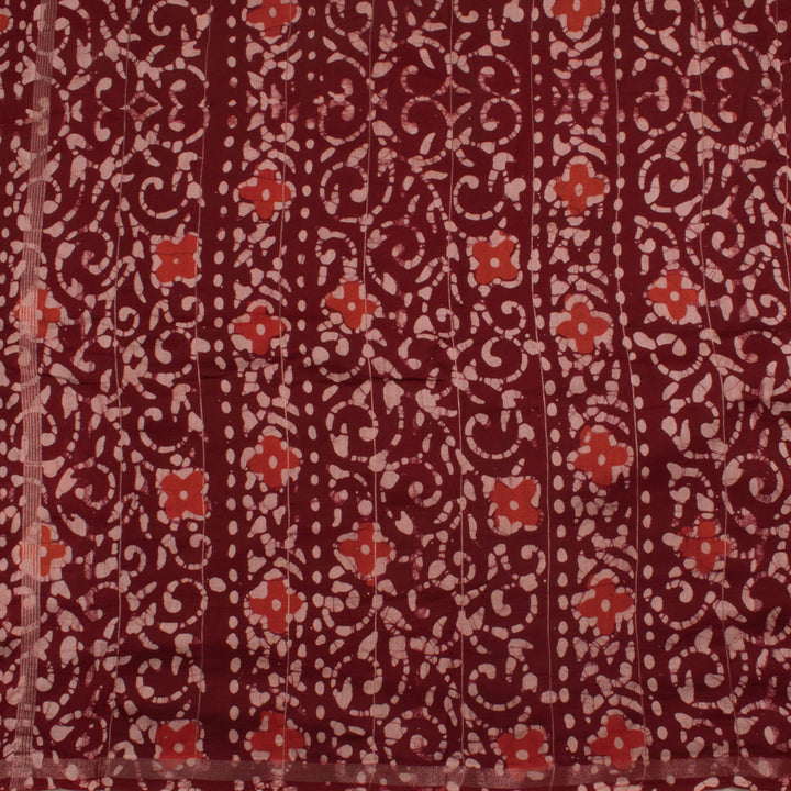 Dabu Printed Chanderi Silk Cotton Saree 10055980