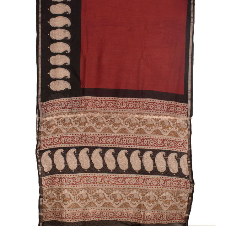 Hand Block Printed Chanderi Silk Cotton Saree 10055985