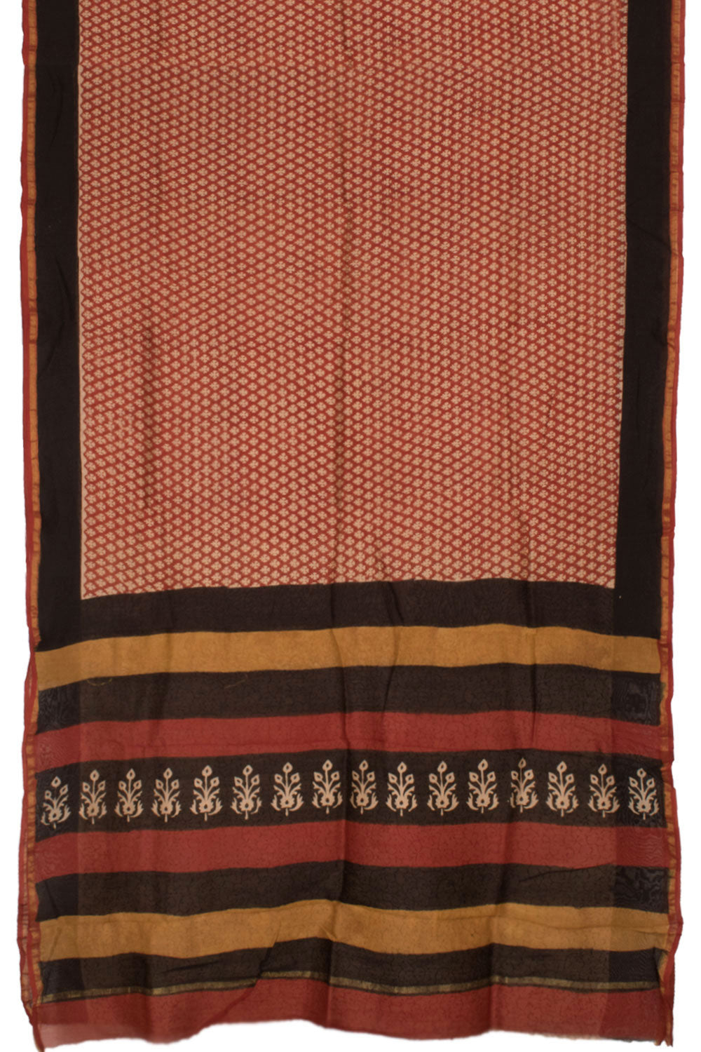 Hand Block Printed Chanderi Silk Cotton Saree 10058167