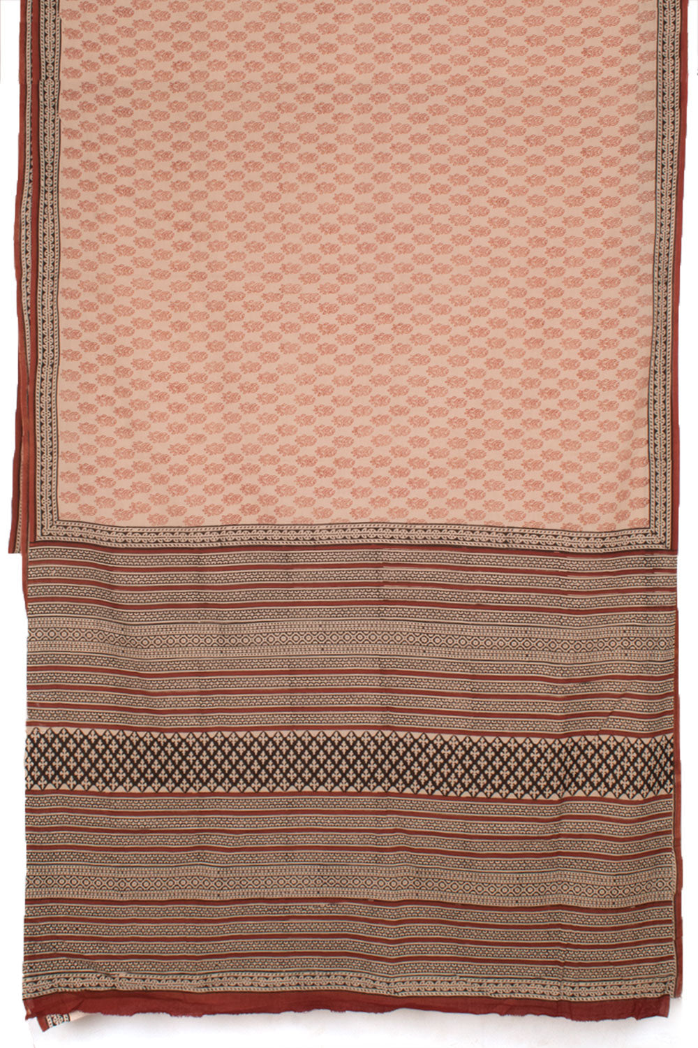 Hand Block Printed Chanderi Silk Cotton Saree 10058169