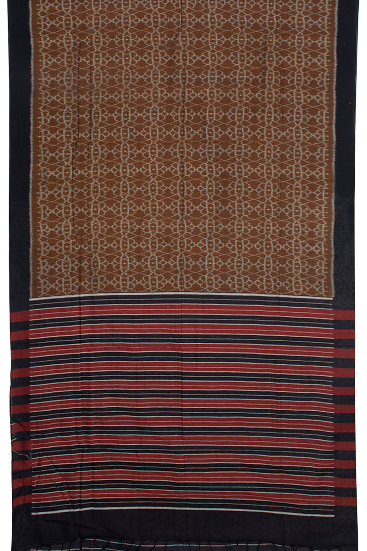 Brown Handloom Odisha Ikat Silk Cotton 10060311