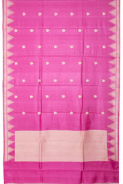 Rose Pink Chhattisgarh Tussar Silk Saree 10059703